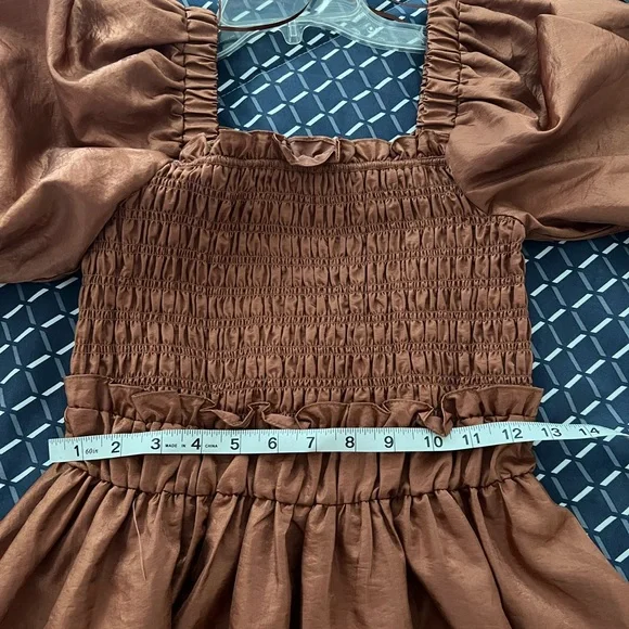Moon River Bronze Midi Dress, size Small - Picture 3 of 4